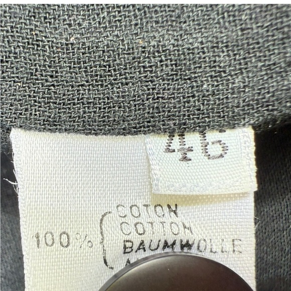 RODIER Women’s Black Cotton Blazer Cropped 3/4 Sleeve Size 46 short cardigan top - Picture 6 of 9